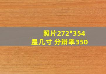 照片272*354是几寸 分辨率350